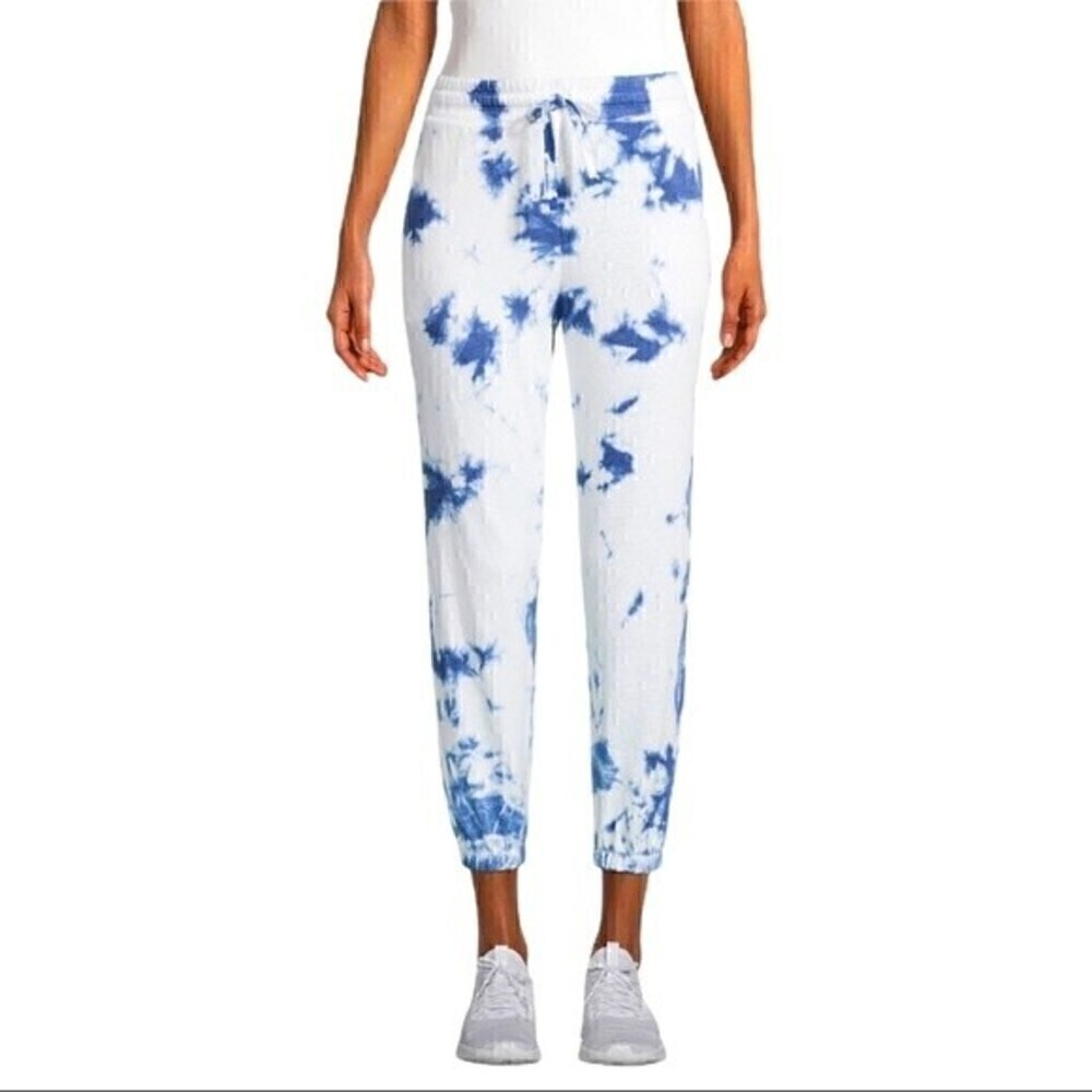 New! Splendid High Waist Blue Tie Dye Knit Sweatpants Joggers